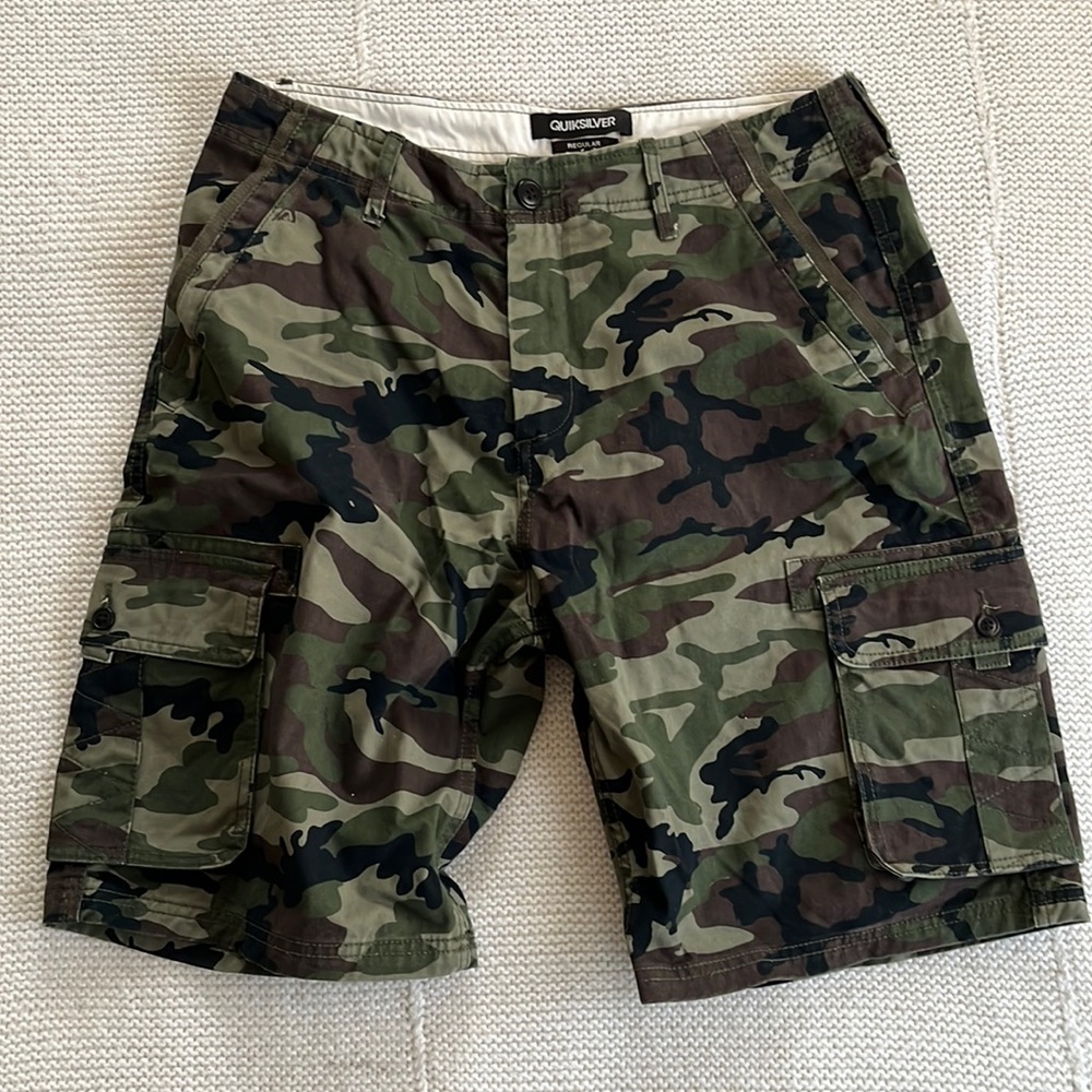 Camo cargo shorts